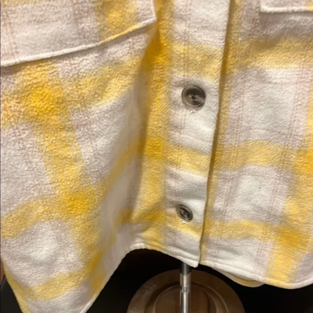 Old Navy Yellow and White Plaid Jacket